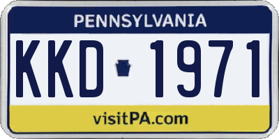 PA license plate KKD1971