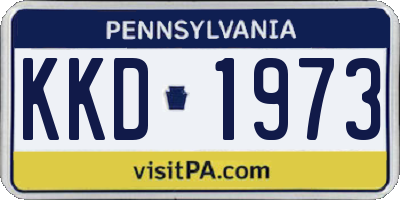 PA license plate KKD1973
