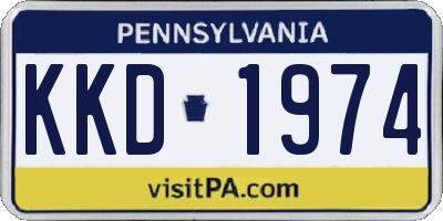 PA license plate KKD1974