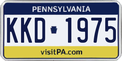 PA license plate KKD1975