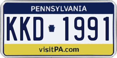 PA license plate KKD1991
