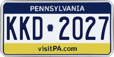 PA license plate KKD2027
