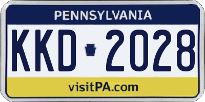 PA license plate KKD2028