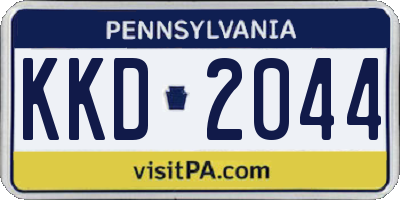 PA license plate KKD2044