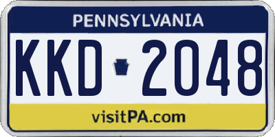 PA license plate KKD2048