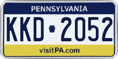 PA license plate KKD2052
