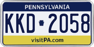 PA license plate KKD2058