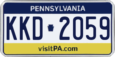 PA license plate KKD2059