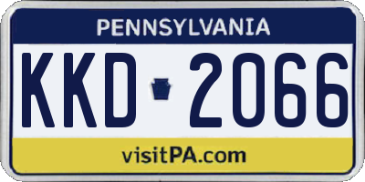 PA license plate KKD2066