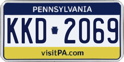PA license plate KKD2069