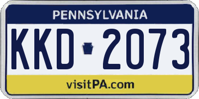 PA license plate KKD2073