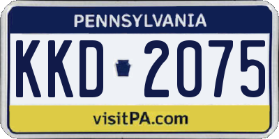 PA license plate KKD2075