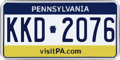 PA license plate KKD2076