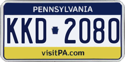 PA license plate KKD2080