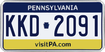 PA license plate KKD2091