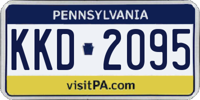 PA license plate KKD2095