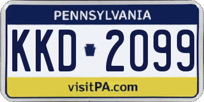 PA license plate KKD2099