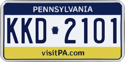PA license plate KKD2101