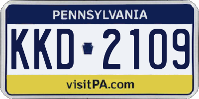 PA license plate KKD2109