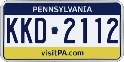 PA license plate KKD2112