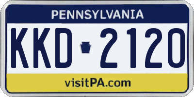 PA license plate KKD2120