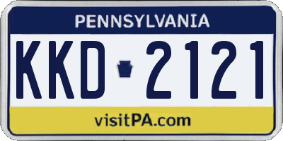 PA license plate KKD2121