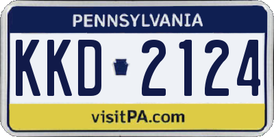 PA license plate KKD2124