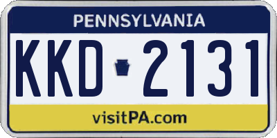 PA license plate KKD2131