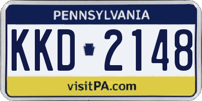 PA license plate KKD2148