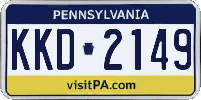 PA license plate KKD2149