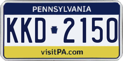 PA license plate KKD2150
