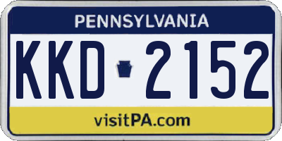 PA license plate KKD2152