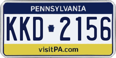 PA license plate KKD2156