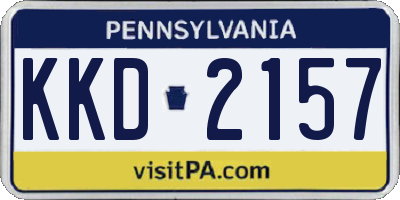PA license plate KKD2157