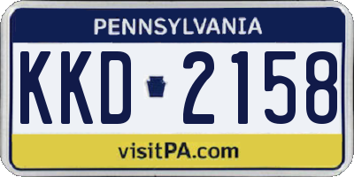 PA license plate KKD2158