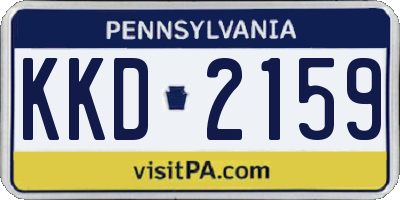 PA license plate KKD2159