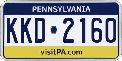 PA license plate KKD2160