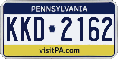PA license plate KKD2162