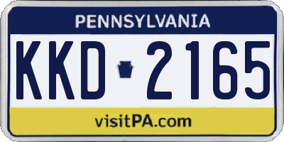 PA license plate KKD2165