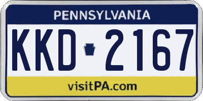 PA license plate KKD2167