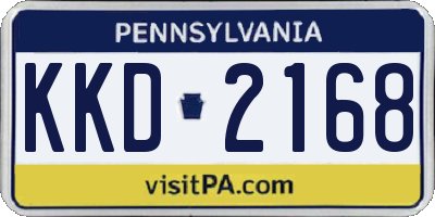 PA license plate KKD2168
