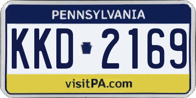 PA license plate KKD2169