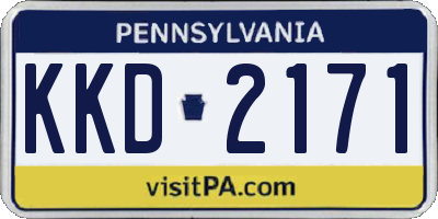 PA license plate KKD2171