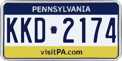 PA license plate KKD2174
