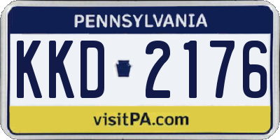 PA license plate KKD2176