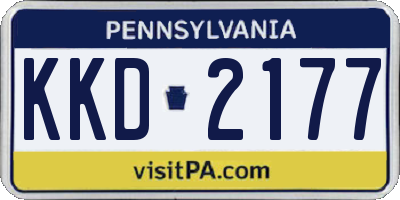 PA license plate KKD2177