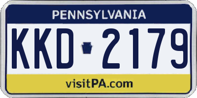 PA license plate KKD2179