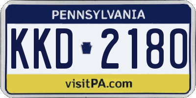 PA license plate KKD2180
