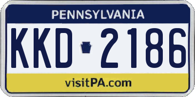 PA license plate KKD2186