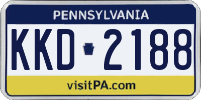 PA license plate KKD2188